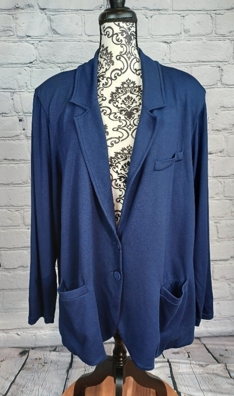 Tart Collections women's button front long sleeve stretch knit sz 3x jacket b14